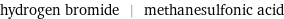 hydrogen bromide | methanesulfonic acid