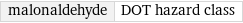 malonaldehyde | DOT hazard class