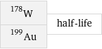 W-178 Au-199 | half-life