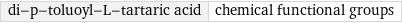 di-p-toluoyl-L-tartaric acid | chemical functional groups