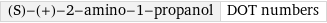 (S)-(+)-2-amino-1-propanol | DOT numbers