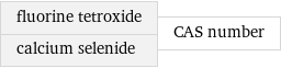 fluorine tetroxide calcium selenide | CAS number