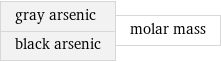 gray arsenic black arsenic | molar mass