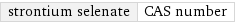 strontium selenate | CAS number