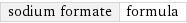 sodium formate | formula