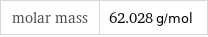 molar mass | 62.028 g/mol