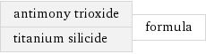 antimony trioxide titanium silicide | formula