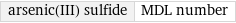 arsenic(III) sulfide | MDL number