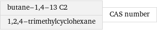 butane-1, 4-13 C2 1, 2, 4-trimethylcyclohexane | CAS number