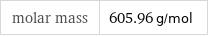 molar mass | 605.96 g/mol