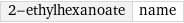 2-ethylhexanoate | name