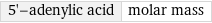 5'-adenylic acid | molar mass