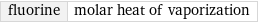 fluorine | molar heat of vaporization