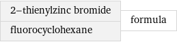 2-thienylzinc bromide fluorocyclohexane | formula