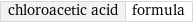 chloroacetic acid | formula