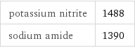 potassium nitrite | 1488 sodium amide | 1390