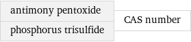 antimony pentoxide phosphorus trisulfide | CAS number