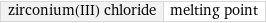 zirconium(III) chloride | melting point