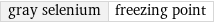 gray selenium | freezing point