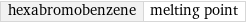 hexabromobenzene | melting point