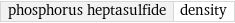 phosphorus heptasulfide | density