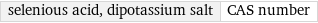 selenious acid, dipotassium salt | CAS number