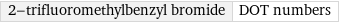 2-trifluoromethylbenzyl bromide | DOT numbers