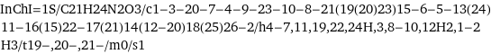 InChI=1S/C21H24N2O3/c1-3-20-7-4-9-23-10-8-21(19(20)23)15-6-5-13(24)11-16(15)22-17(21)14(12-20)18(25)26-2/h4-7, 11, 19, 22, 24H, 3, 8-10, 12H2, 1-2H3/t19-, 20-, 21-/m0/s1