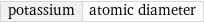 potassium | atomic diameter