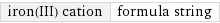 iron(III) cation | formula string