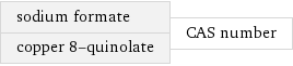 sodium formate copper 8-quinolate | CAS number