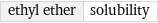 ethyl ether | solubility