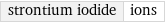 strontium iodide | ions