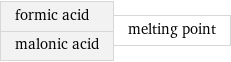 formic acid malonic acid | melting point