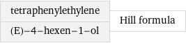 tetraphenylethylene (E)-4-hexen-1-ol | Hill formula