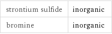 strontium sulfide | inorganic bromine | inorganic