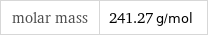 molar mass | 241.27 g/mol