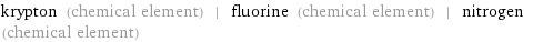 krypton (chemical element) | fluorine (chemical element) | nitrogen (chemical element)