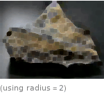  (using radius=2)