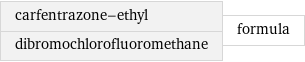 carfentrazone-ethyl dibromochlorofluoromethane | formula