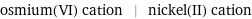 osmium(VI) cation | nickel(II) cation