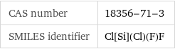 CAS number | 18356-71-3 SMILES identifier | Cl[Si](Cl)(F)F