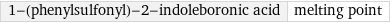 1-(phenylsulfonyl)-2-indoleboronic acid | melting point