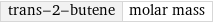 trans-2-butene | molar mass