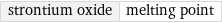 strontium oxide | melting point