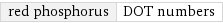 red phosphorus | DOT numbers