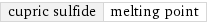 cupric sulfide | melting point