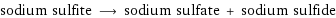 sodium sulfite ⟶ sodium sulfate + sodium sulfide