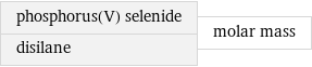 phosphorus(V) selenide disilane | molar mass