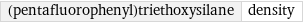 (pentafluorophenyl)triethoxysilane | density